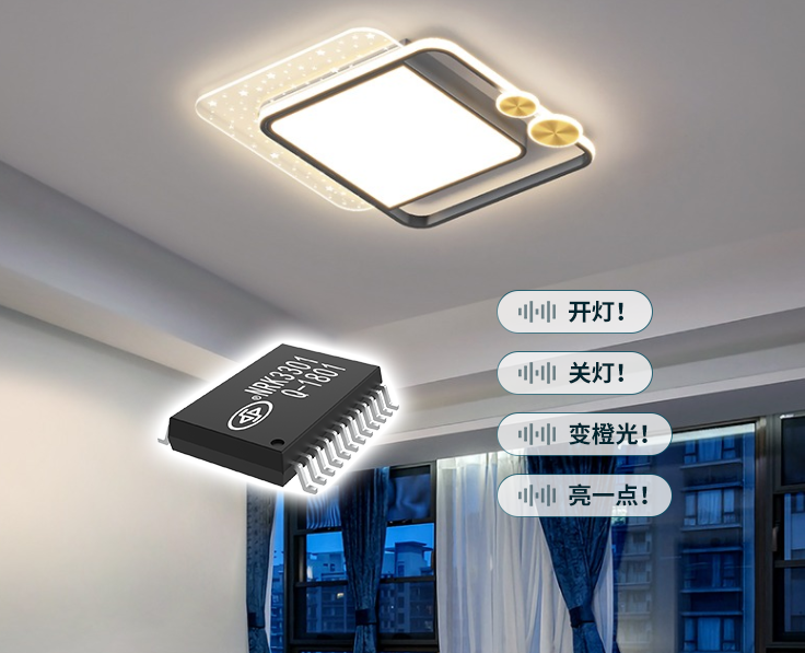 NRK3301語(yǔ)音識(shí)別芯片在智能燈上的應(yīng)用