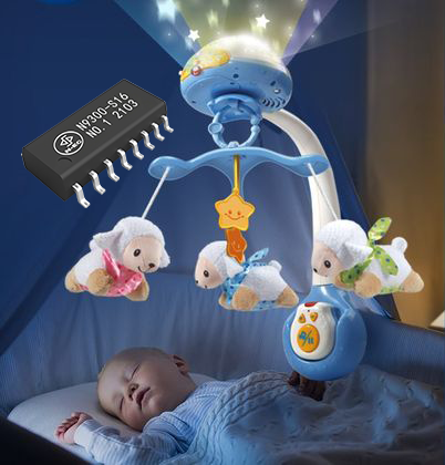 低功耗嬰兒安撫器音樂播放芯片解決方案，高品質(zhì)語音播放ic片，N9300-S16